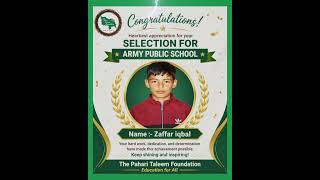 ​Big Achievement! Congratulations to Zaffar Iqbal | Army Public School Selection #viralshort #gk