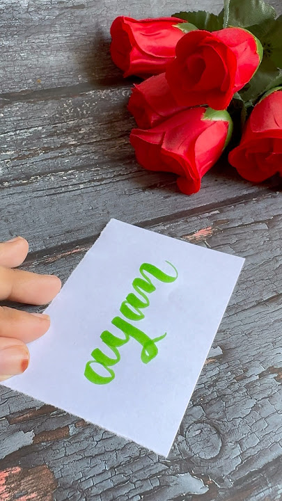 Ayan in calligraphy/ Comment your name #youtubeshorts #satisyingvideos
