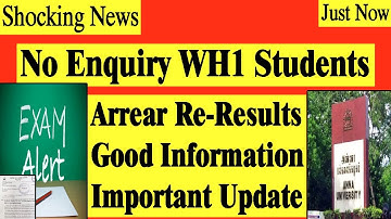 No Enquiry for WH1 Students | Shocking News | Arrear Re-Results | Anna University | Mr Padma