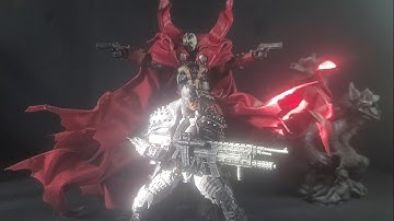 McFarlane Dc Multiverse Batman Vs. Spawn Figure Review! Spawn Custom Cape The Bat Bike