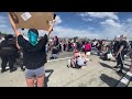 Demonstrators stop Highway 101 traffic during George Floyd protest in San Jose