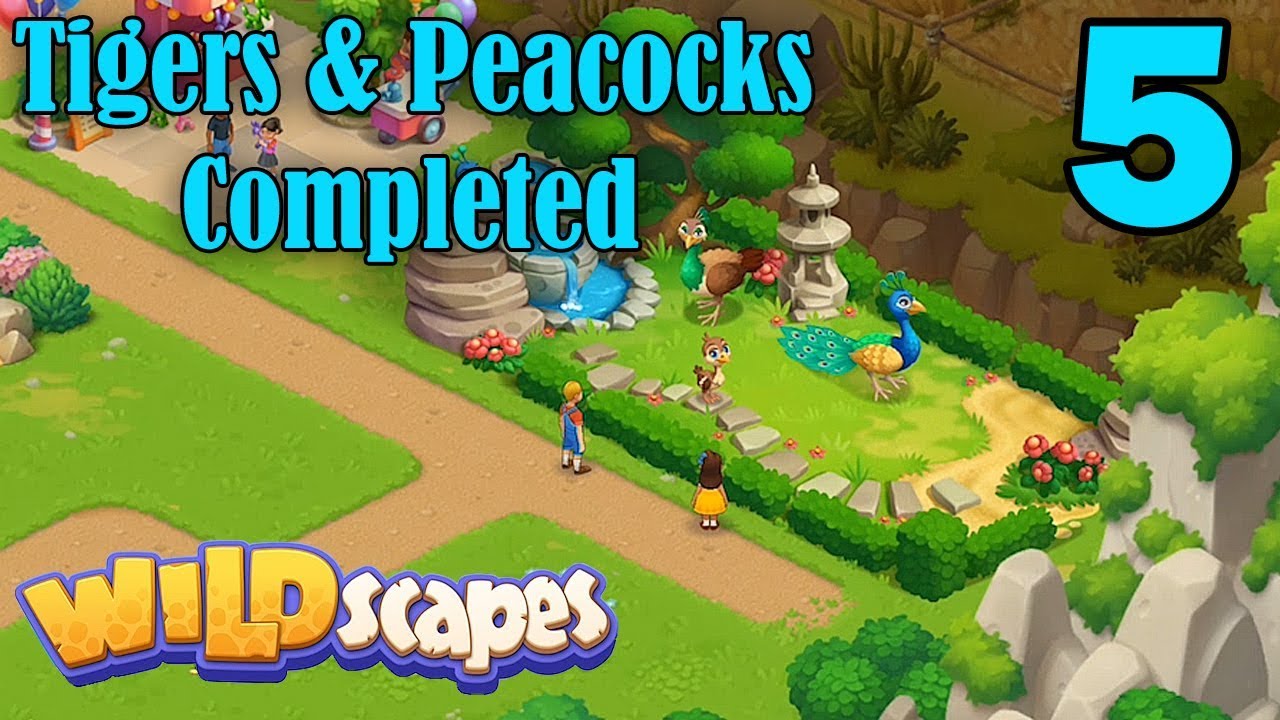 Wildscapes Walkthrough Gameplay - Tigers & Peacocks Completed - Part 5 games people play