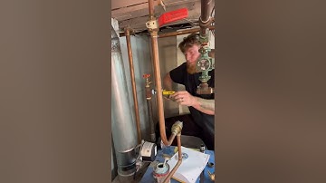 Flushing a boiler and changing the air eliminator #plumber #boiler #shorts