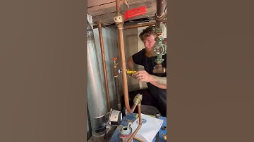 Flushing a boiler and changing the air eliminator #plumber #boiler #shorts