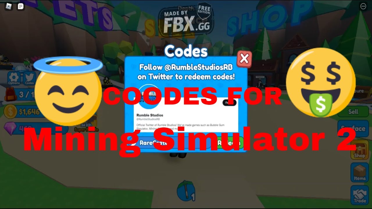 CODE Mining Simulator 2 Codes For 2022 YouTube