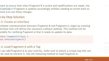 How to Refresh RecyclerView of a Hidden Fragment in Android?