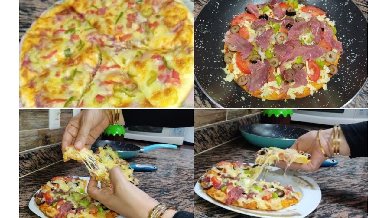 اعمليها في دقايق بدون فرن ولا عجن هاشه وقطنيه وبتمط لآخر الشارع 😂 بيتزا الطاسه الرهيبه وافضل جبنه