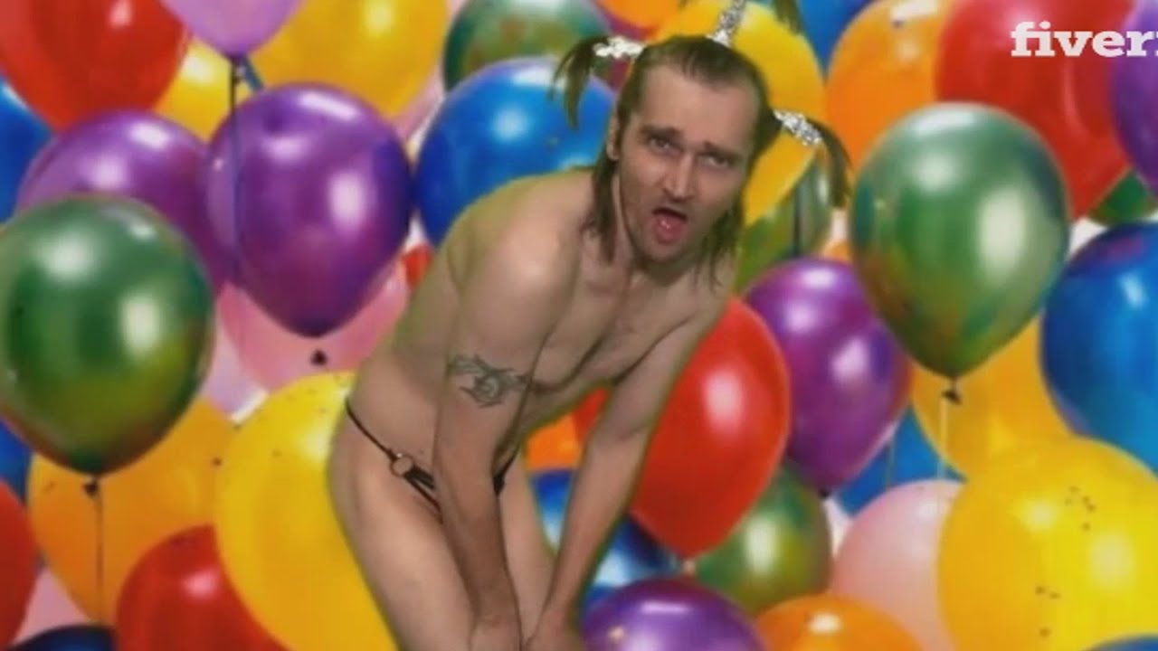 Naked man singing happy birthday song, happy birthday song, fiverr, hap...