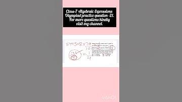 class-7 Algebraic Expressions olympiad practice questions #shorts #ytshorts #viral