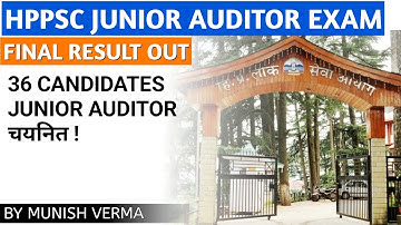 HPPSC JUNIOR AUDITOR EXAM FINAL RESULT OUT !