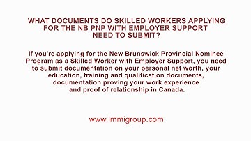 What documents do Skilled Workers applying for the NB PNP with Employer Support need to submit?