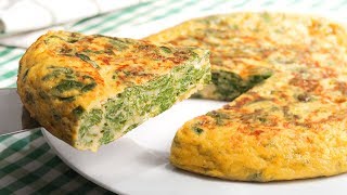 Tortilla de Acelgas con Queso | Rapidísima y muy Fácil!