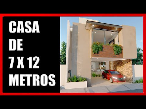 Plano de Casa Moderna de 7 x 12 - Planos de Casas