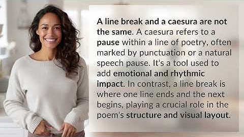Is a line break a caesura?