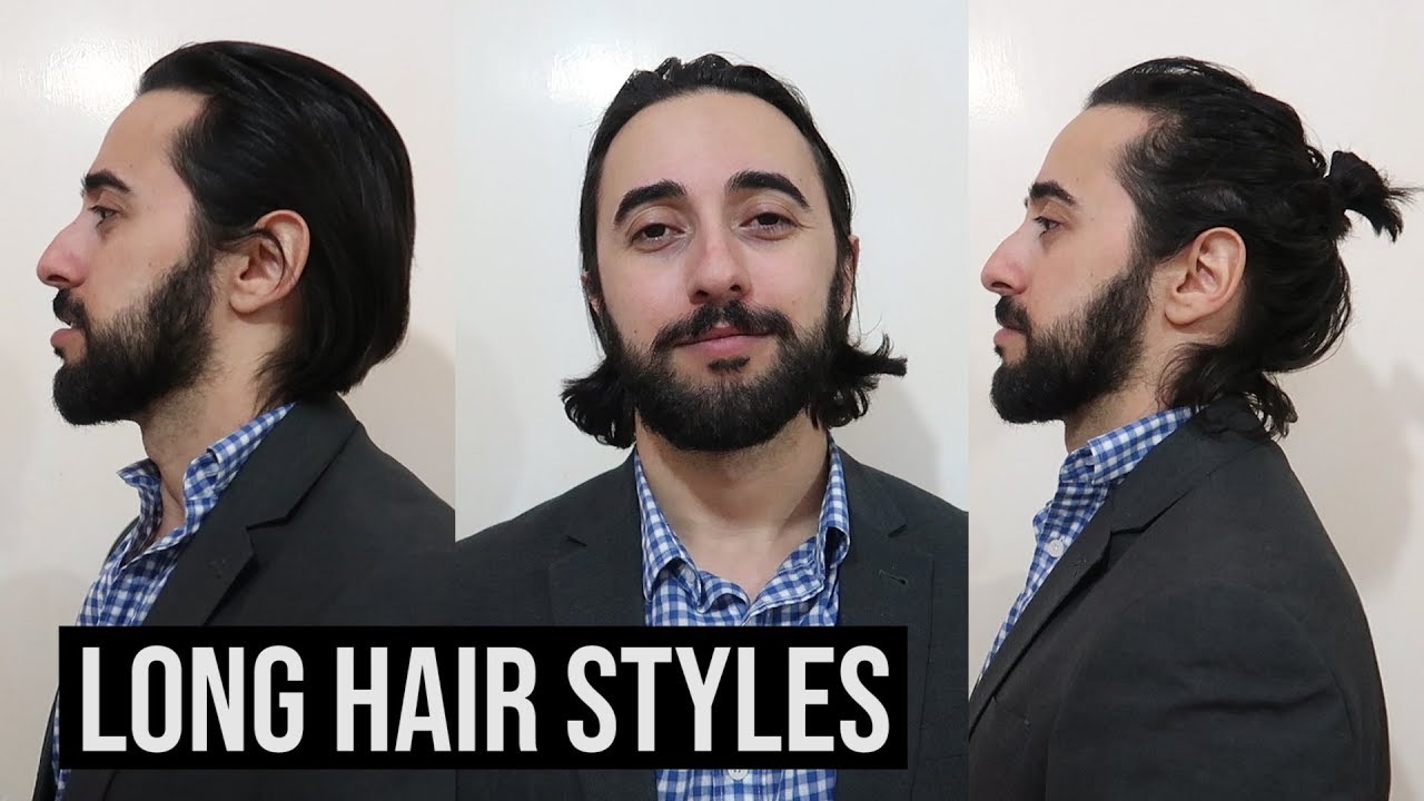 Long Hair Styles for a Job Interview // 3 Men's Long Hair Styles - YouTube