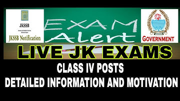 JKSSB CLASS IV POSTS DETAILED INFORMATION