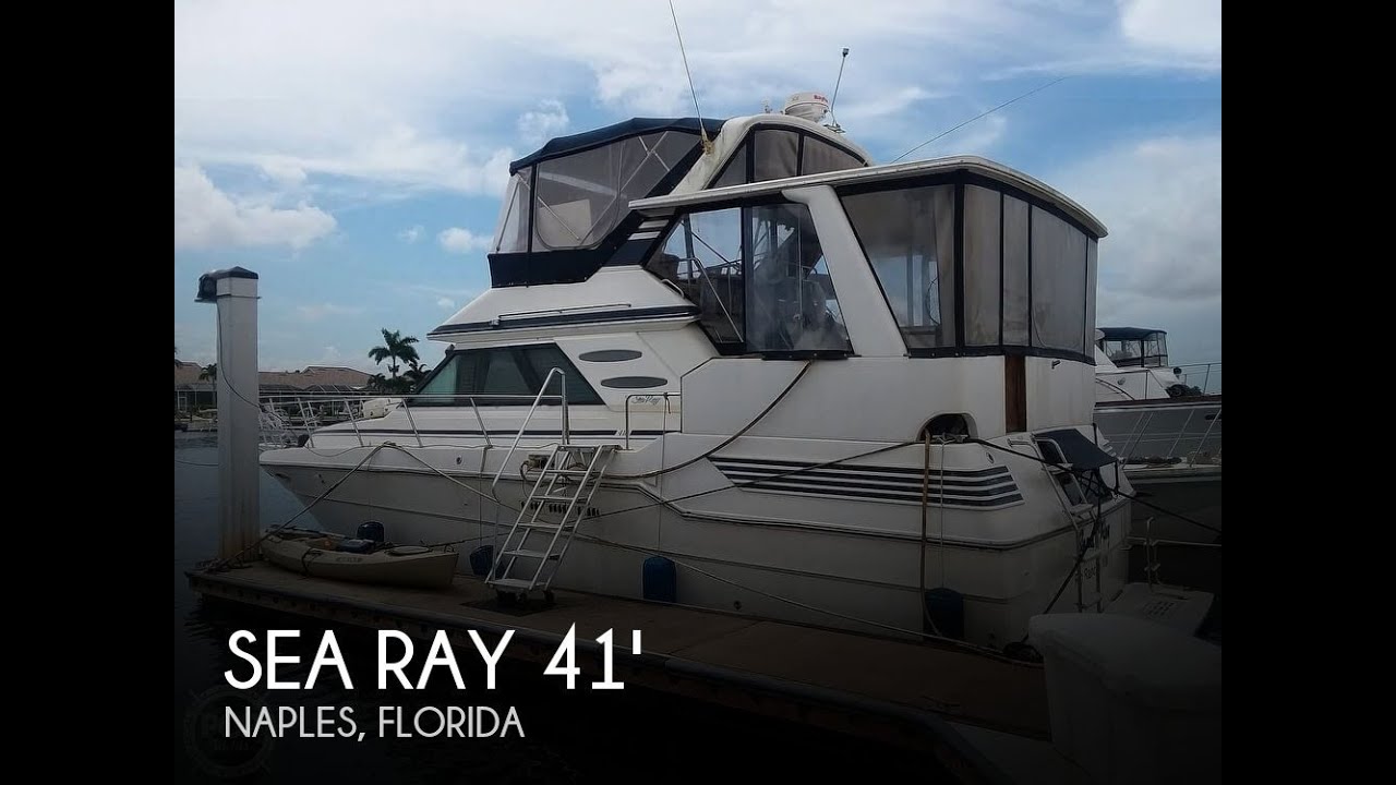 Used 1986 Sea Ray 410 Aft Cabin For Sale In Naples Florida Youtube