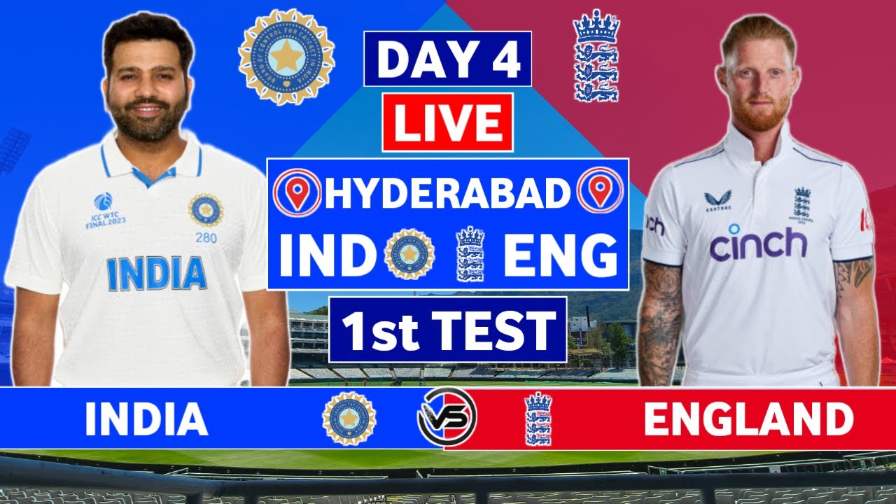 India vs England 1st Test Live IND vs ENG Test Day 4 Live Scores