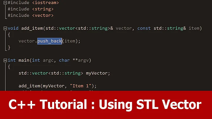 C++ Tutorial : Using the STL std::vector