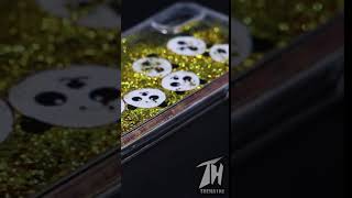 Panda Golden Glitter Silicone Case For Apple Iphone X Xs Xr