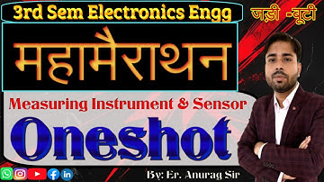 Measuring Instrument & Sensor का  मैराथन  || One Shot || ALL  PYQ SOLUTION //1ST SEM //All Branch