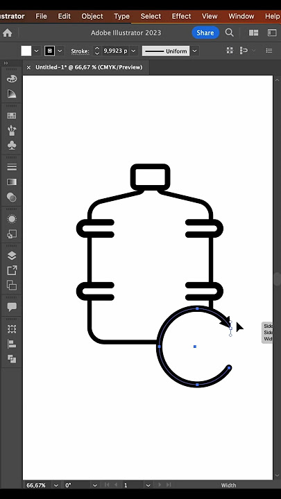 icon galon isi ulang adobe illustrator
