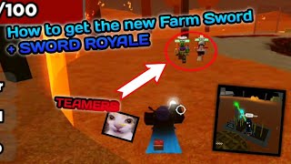 How to get the new Farm Sword in Silly Sword Game Roblox | teamers was there