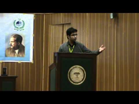 uzair khan of pieas ist position in urdu speech in...