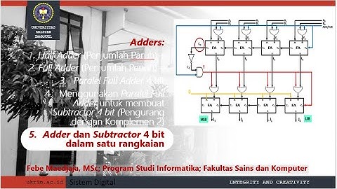 06 Rangkaian Adder dan Subtractor 4 bit dalam Satu Rangkaian