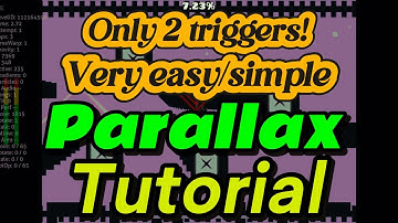 how to make a parallax effect with only 2 triggers || beginner geometry dash tutorial || super easy.