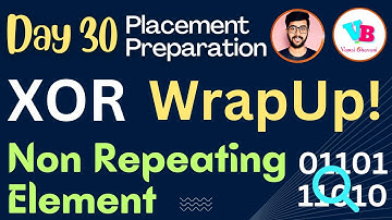 Bit Manipulation - Non Repeating Element in Array in telugu | DSA in Telugu | Vamsi Bhavani