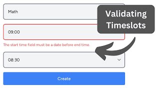 How to Validate Timeslots Before/After in Laravel?