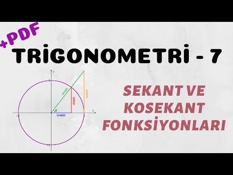 Video: Kosekant Kotanjant ve Sekant Nedir?