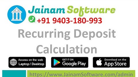 💰 How to Manage Recurring Deposits (RD) in Jainam Software | Interest Calculation & Auto SMS System