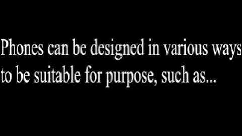 Mobile Phone Design (EdExcel GCSE ICT Revision)