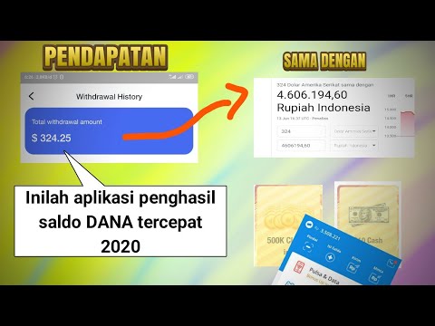 ini aplikasi penghasil saldo dana tercepat 2020 - youtube