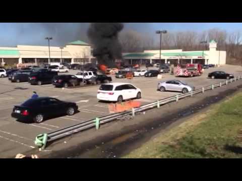 Car fire in Hackensack New Jersey Home Depot Saturday, Apri - YouTube