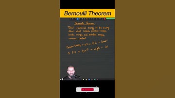 Bernoulli Theorem of Fluid Mechanics #class11 #bernoullistheorem #physics