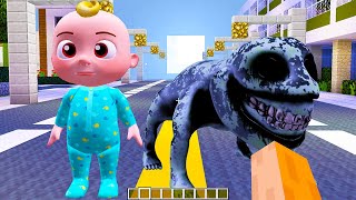 This is REAL Monster Lizard Zoonomaly vs Cocomelon in Minecraft