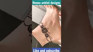 Cute anklet henna designs ♥️