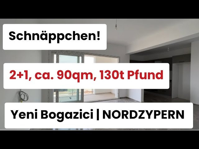 Schnäppchen! 2+1 Wohnung in Yeni Bogazici | 10 Min bis zum Long Beach