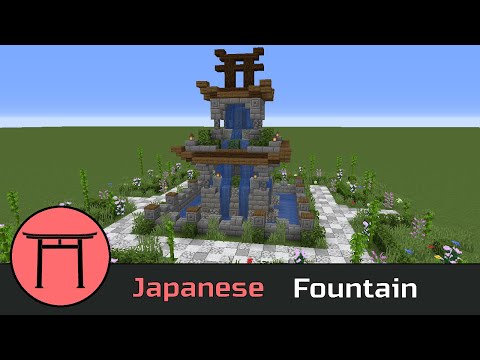 Minecraft Building Tutorial : How to build a Japanese Fountain