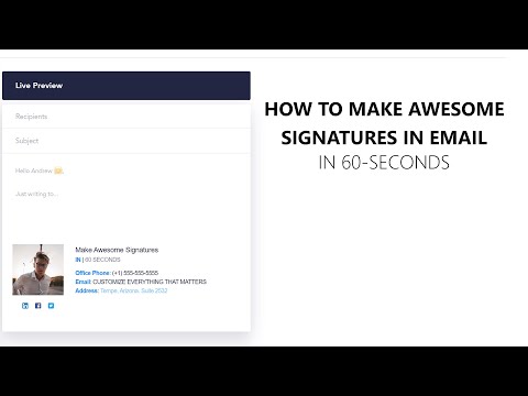 How to Make Incredible Professional Email Signatures in 60 Seconds