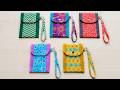 This Simple Patchwork ‼️ To Make Color Block Phone Pouch 💖 Sewing Gift Bag Ideas. Sewing Tutorial.