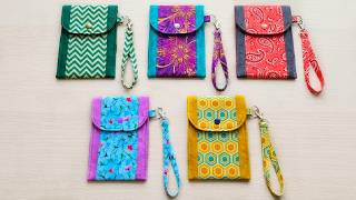 This Simple Patchwork ‼️ To Make Color Block Phone Pouch 💖 Sewing Gift Bag Ideas. Sewing Tutorial.