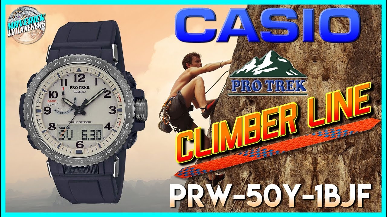 Cliffhanger Casio Protrek Climber Line 100m Solar Atomic Prw 50y 1bjf Unbox Review Youtube