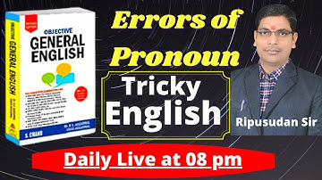 Live Class on Error Detection  Set 3(01-25) from Objective General English/#Englishby ripusudansir#