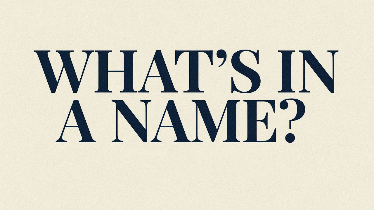 What's in a Name? | Pastor Micah McCurry | September 9, 2026 | Wed PM