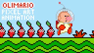 Olimario - Pikmin in Super Mario Bros 2 Pixel Art Animation by PXLFLX