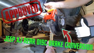 Jeep Liberty Rear Disc Brakes on a Jeep XJ